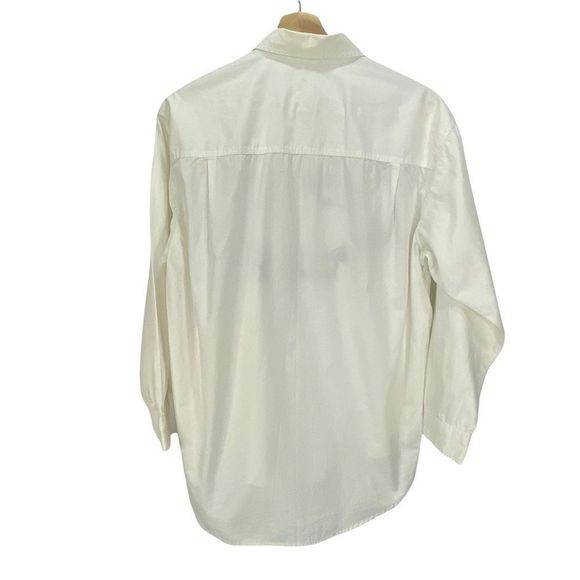 Casey Coleman White Cotton Long Sleeved Button Down Shirt Embroidered Dog S/M - Picture 4 of 6